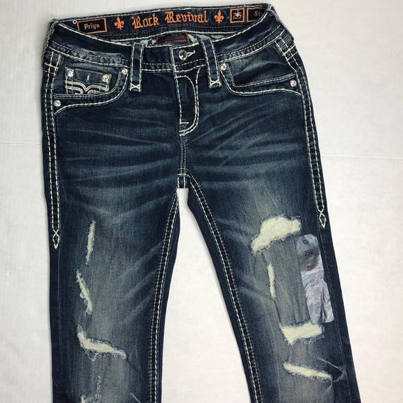 rock revival ripped jeans